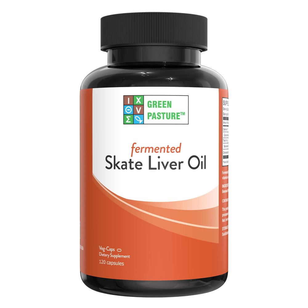 Green Pasture Fermented Skate Liver Oil - 120 Capsules