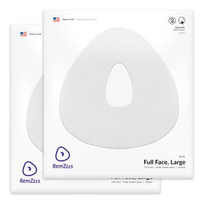 RemZzzs Full Face Cpap Mask Liners (K3-FL) - Reduce Noisy Air Leaks and Painful Blisters 2 Pack- Cpap Supplies and Accessories - Compatible with Resmed Respironics DeVilbiss