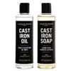 CARON & DOUCET - Cast Iron Cleaning & Conditioning Set: Seasoning Oil & Cleaning Soap | 100% Plant-Based | Best for Washing, Restoring & Seasoning Cast Iron Skillets, Pans & Grills! 8oz Each view 1