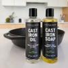 CARON & DOUCET - Cast Iron Cleaning & Conditioning Set: Seasoning Oil & Cleaning Soap | 100% Plant-Based | Best for Washing, Restoring & Seasoning Cast Iron Skillets, Pans & Grills! 8oz Each view 2