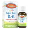 Carlson - Kid's Super Daily D3+K2, 25 mcg (1,000 IU) D3 & 22.5 mcg K2, Vitamin D Drops with Vitamin K2, Liquid Vitamins, 1000 IU Vitamin D3, Heart & Bone Health, 1-Year Supply, Unflavored, 360 Drops view 1
