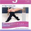 SIGVARIS Womens Essential Cotton 230 Closed Toe Calf-High Socks 30-40mmHg - Black - Large Long view 4