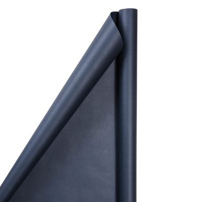 JAM Paper Gift Wrap - Matte Wrapping Paper - 25 Sq Ft (30 in x 10 Ft) - Matte Cobalt Navy Blue - Roll Sold Individually