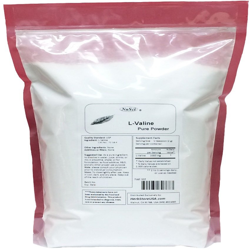 NuSci L-Valine Pure Powder (227g (8.0 oz))