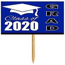 12pack Blue Graduation Party CUpcake Desert Appetizer Food Decoration Picks