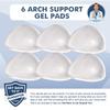 Dr. Fredericks Original Arch Support Gel Inserts - 6 ct - High Arch Support for Plantar Fasciitis, Flat Feet & PES Cavus - Peel & Stick Reusable Insoles for Men & Women - Fits All Shoe Types view 2