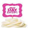 12pack Best Day Ever Hot Pink Flower Cupcake Desert Appetizer Food Picks for Weddings, Birthdays, Baby Showers, Events & Parties view 1
