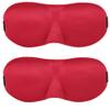 2 Pack Magik Travel 3D Eye Mask Sleep Soft Padded Shade Cover Rest Relax Sleeping Blindfold (Red) view 1