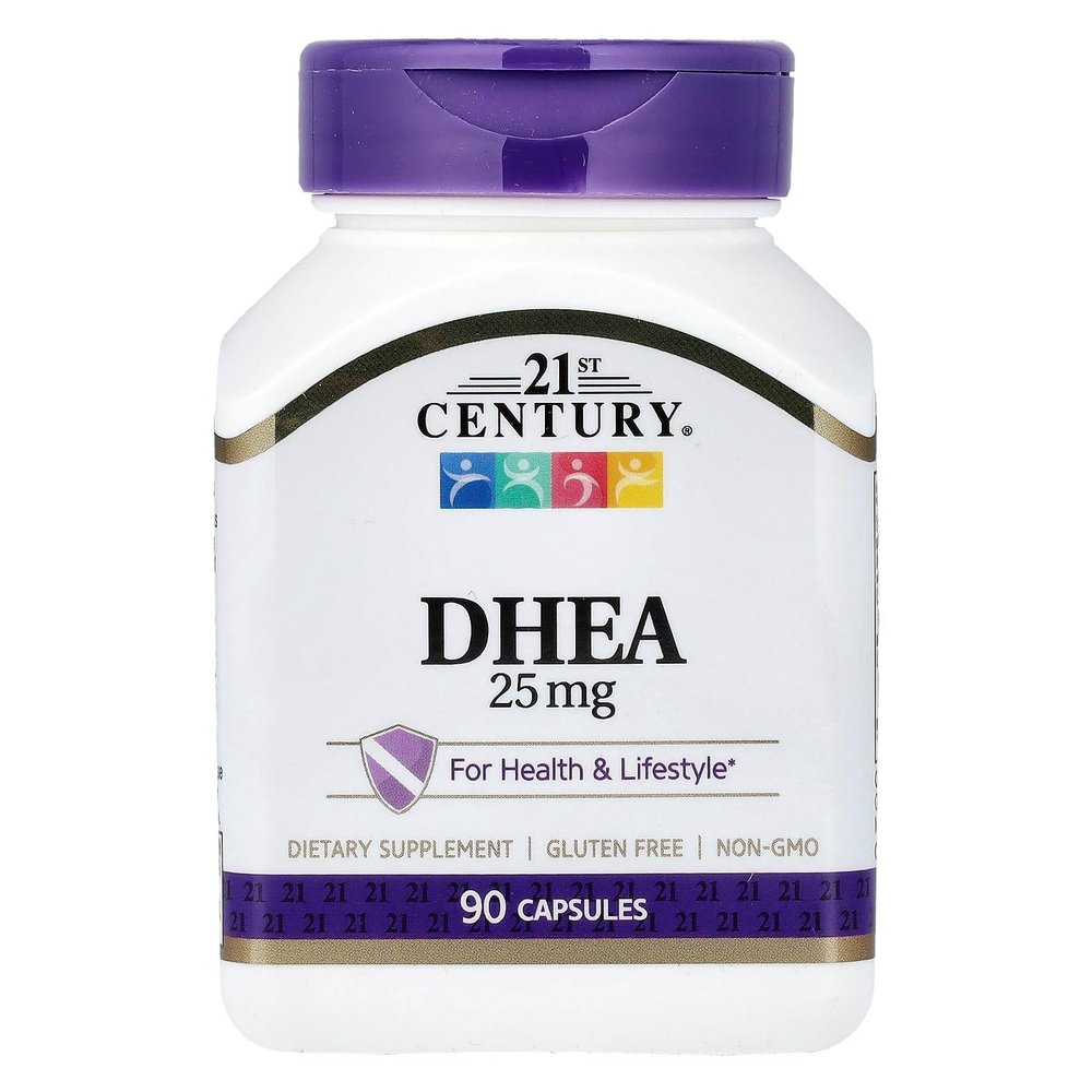 21st Century DHEA 25 mg Capsules, 90 Count