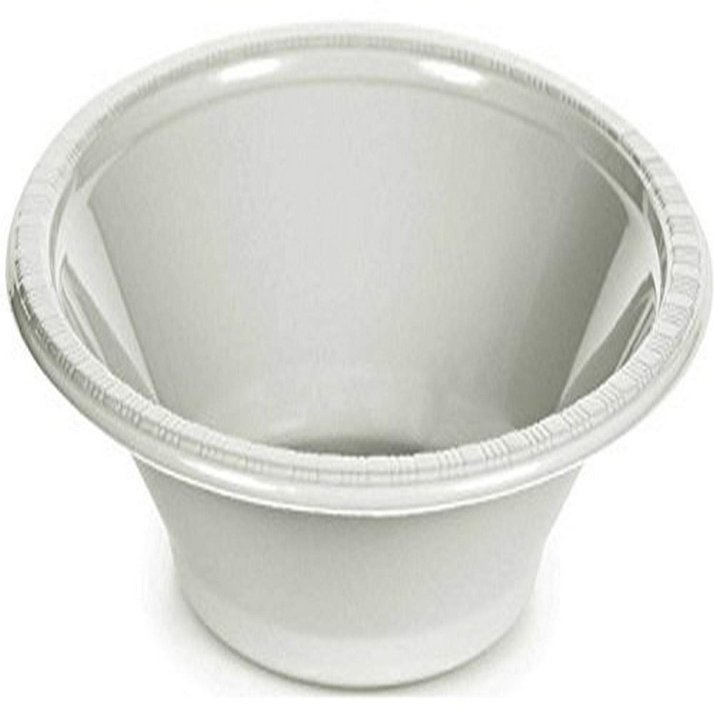 Creative Converting Touch of Color Plastic Bowl Party Supplies, 12oz, White