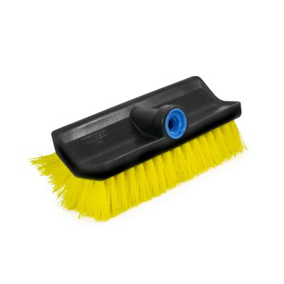 Unger Professional HydroPower Lock-On 10 Bi-Level Scrub Brush, Cleaning Supplies, Scrubber Tool, Compatible with Waterflow Poles, Use in Garage, Driveway, Deck, Concrete, Cement, and Brick