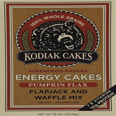 Kodiak Cakes Pumpkin Flax Energy Cakes superfood Protein Packed All Natural, Non GMO Protein Pancake, Flapjack & Waffle Mix 18 oz