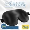 100% Silk Sleep Mask for A Full Night's Sleep | Comfortable & Super Soft Eye Mask with Adjustable Strap | Works with Every Nap Position | Best Sleeping Aid/Blindfold/Gift, Blocks Light Jersey Slumber view 2