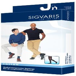 230 Cotton Series 20-30 mmHg Men's Closed Toe Thigh High Sock Size: Large Long, Color: Crispa 66