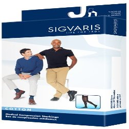 230 Cotton Series 20-30 mmHg Men's Closed Toe Thigh High Sock Size: Large Long, Color: Crispa 66