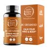 Happy Healthy Hippie Be Grounded Stress Relief Supplement  Lavender Pills | Promotes Calmness & Relaxation | Quick Acting | Magnesium Glycinate 100mg, L Theanine, Lemon Balm Leaf, | Herbal, 60 Ct view 1