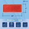 Skil-Care Weighted Rectangular Lap Pad, Red, 3 Lbs, 7" x 16"- Vinyl Covered, Heat Sealed, Calms and Stimulates, Easy to Clean, 914505 view 2