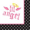 16-Count Paper Beverage Napkins, Angel Birthday view 1