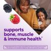 vitafusion Vitamin D3 Gummies, Bone and Immune Support, Peach, Blackberry, Strawberry Flavored, 50 mcg D3 Gummy Vitamin Supplement, 75 Day Supply, 150 Count view 3