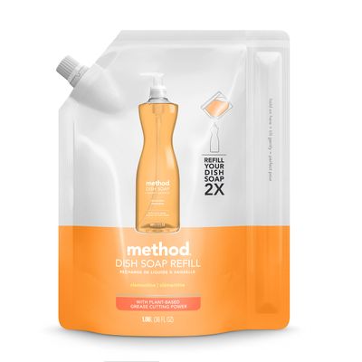 Method Dish Soap Pump Refill, Clementine, 36 Ounce
