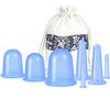 500-miles Cupping Therapy Sets 7Pcs Silicone Anti Cellulite Cup Vacuum Suction Massage Cups Facial Cupping Sets Body and Face Massager for Adults Home Use (Blue) view 1