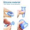 500-miles Cupping Therapy Sets 7Pcs Silicone Anti Cellulite Cup Vacuum Suction Massage Cups Facial Cupping Sets Body and Face Massager for Adults Home Use (Blue) view 2