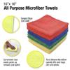CleanAide Ultra-Absorbent 300 GSM Microfiber Towels for Auto Detailing, Home & Commercial Cleaning, Streak-Free, Lint-Free, Reusable & Machine Washable, 4 Colors for Organization,16x16 Inch, 12-Pack view 4