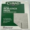 Curad Medium Non-Stick Pads, 10 Count, Pack of 3 view 1