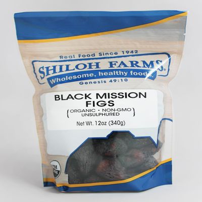 Organic Dried Black Mission Figs - Shiloh Farms, 6 Count of 12 Oz, Certified Organic, No Artificial Ingredients
