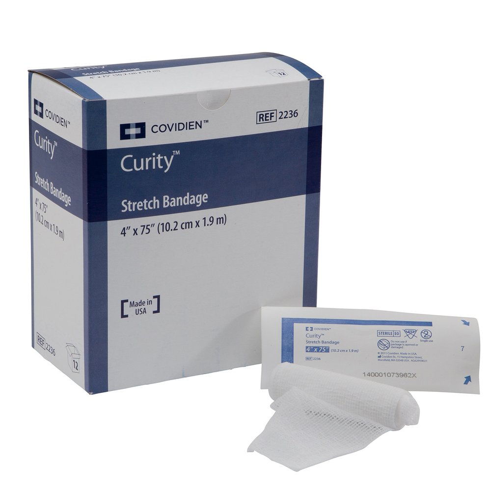 2236 Bandage Conform Roll Sterile Cotton/Poly 4X75" 1Ply White 12 Per Box Part No. 2236 by- Kendall Company