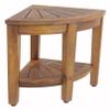 AquaTeak The Original 15.5" Kai Corner Teak Shower Bench - Shower Stool with Storage Shelf for Bathroom - Durable Water Resistant Shower Chair - Shaving Foot Rest - Indoor & Outdoor Use view 1