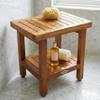 AquaTeak The Original 18" Spa Teak Shower Bench with Shelf view 2