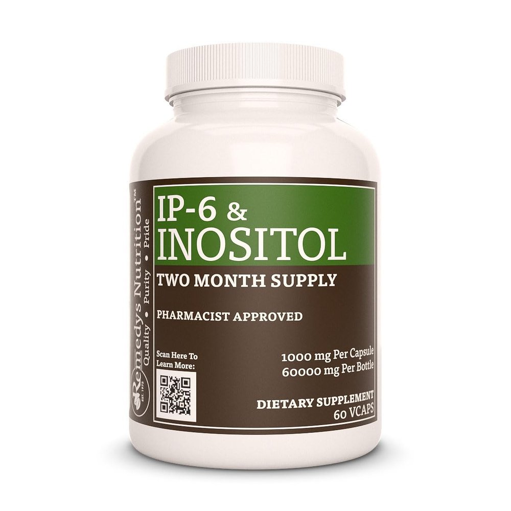 Remedy's nutrition IP6 (hexaphosphate) with Inositol, Calcium & Magnesium | 1,000 mg Dietary Supplement | Two Month Supply
