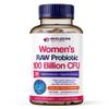 Wholesome Wellness Dr. Formulated Raw Probiotics for Women 100 Billion CFUs Capsules with Prebiotics, Digestive Enzymes, Approved for Adults, Shelf Stable Supplement view 1