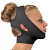 Post Surgical Chin Strap Bandage for Women - Neck and Chin Compression Garment Wrap - Face Slimmer, Jowl Tightening, Chin Lifting (Small- Black) view 2