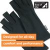 IMAK Brownmed Compression Arthritis Gloves - Fingerless Compression Gloves - Supports Circulation - Black - Medium view 3