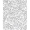 Hampshire Paper 24-Inch-Wide Krystalphane Decorated Cellophane, 1 Roll 100 Feet Long - White Victorian Lace Design view 1