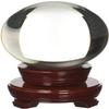 Amlong Crystal Meditation Divnation Sphere Feng Shui Crystal Ball, Lensball, Decorative Ball with Wooden Stand and Gift Box, Clear, 3.1 inch (80mm) Diameter view 1
