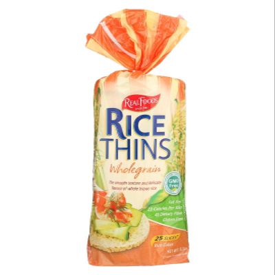 REAL FOODS Whole Grain Rice Thins, 5.3 OZ
