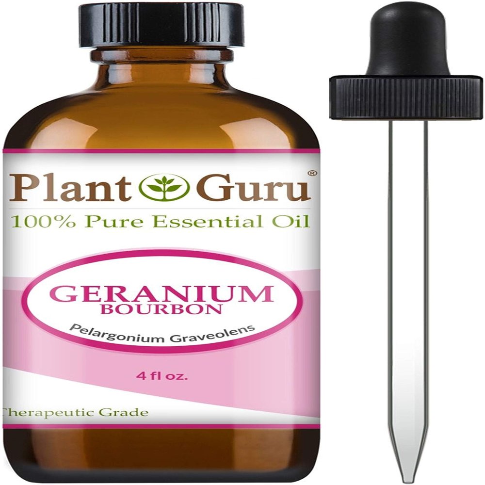 Plant Guru Geranium Bourbon Essential Oil 4 oz 100% Pure Undiluted Therapeutic Grade