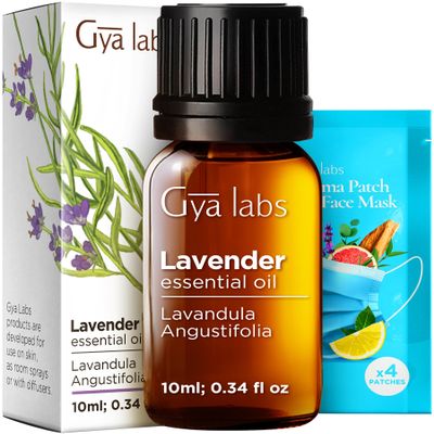 Gya Labs Lavender Essential Oil - 0.34 Fl Oz - for Hair, Skin, Diffuser, Aromatherapy & DIY Candle Making Scent