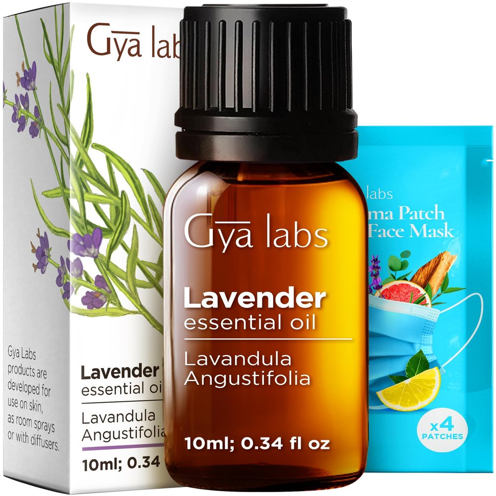 Gya Labs Lavender Essential Oil - 0.34 Fl Oz - for Hair, Skin, Diffuser, Aromatherapy & DIY Candle Making Scent
