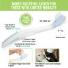 Juvo Toilet Aid - Personal Bottom Wiping Tool, Bathroom Mobility Aid for Disabled, Elderly, and Surgery Recovery - 18" long wand with hygienic cover view 2