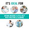 Juvo Toilet Aid - Personal Bottom Wiping Tool, Bathroom Mobility Aid for Disabled, Elderly, and Surgery Recovery - 18" long wand with hygienic cover view 3