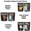 Bare Baked Crunchy Apple Chips, Banana Chips, and Coconut Chips, Variety Pack, Gluten Free, 6 Count view 2