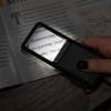 Carson MiniBrite LED Lighted Slide-Out Aspheric Magnifier with Protective Sleeve (PO-55), 5X, Gray view 2
