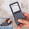 Carson MiniBrite LED Lighted Slide-Out Aspheric Magnifier with Protective Sleeve (PO-55), 5X, Gray view 3