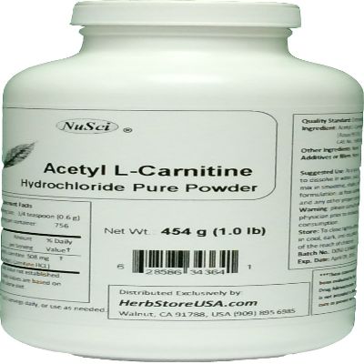 NuSci ALC Acetyl L-Carnitine HCl 454g (1.0 LB) Pure Powder