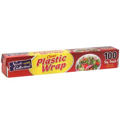 Premium Plastic Wrap Clear - 12" x 100" (1 Pc) - Ultra Durable & Versatile for Food Storage, Kitchen Organization & More