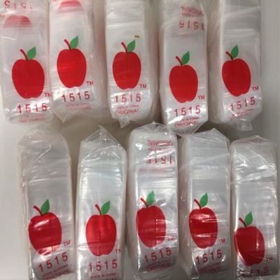 10,000 1.5x1.5 2mil Apple Brand Clear Resealable Bags 1.5 1.5" X 10000 1515 Baggies